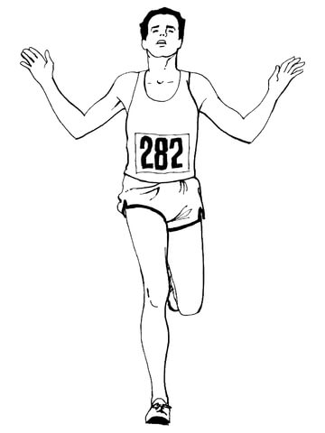 Finishing The Marathon Coloring Page